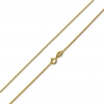 925 Sterling Silver Box Chain with 14K Yellow Gold Plated