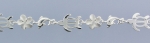 Honu 8mm Plumeria with Clear CZ Links Anklet