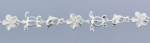 Honu(Turtle) Plumeria with Clear CZ and Dolphin Links Anklet