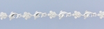 6mm Plumeria with Clear CZ Dolphin links Anklet