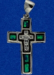 5 Opal CZ Cross Pendant(M)