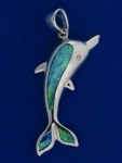 3 Opal Dolphin Pendant