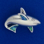 3 Opal Whale Pendant