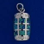 9 Opal CZ Barrel Pendant