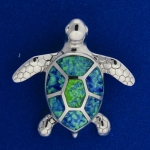 7 Opal Turtle Pendant(L)