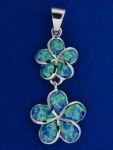12-15mm Opal Plumeria Pendant