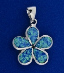 22mm Opal Plumeria Pendant