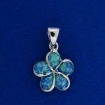 12mm Opal Plumeria Pendant