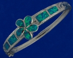 SOB 3 Plumeria Opal Bangle