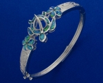 SOB Opal F-H-F Scrolling Engraving Bangle