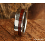 Hawaiian Jewelry 6mm Colobolo Inlaid Titianium Polished Ring