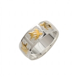 8mm Two Tone Honu Rings