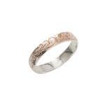 4mm Pink Gold Plated Queen Scrolling Rings