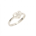 6mm Plumeria in Heart Ring