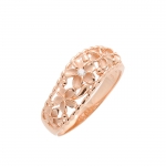 5 Plumerias PG Plated Rings