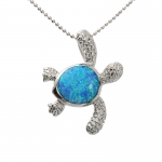 Opal H-right(L) Turtle Pendant