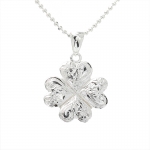 Four Heart Flower Scroll Pendant