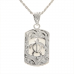 Scroll Plate Honu Inside Pendant