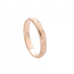 Hawaiian Jewelry 14K Pink Gold 3mm King Scrolling Ring