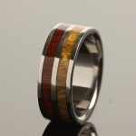 Hawaiian Jewelry Titanium WOOD Ring 8mm