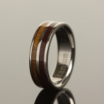 Hawaiian Jewelry Titanium WOOD Ring 6mm