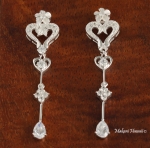 6mm+CZ Heart + CZ Earrings