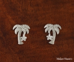Palm Tree PlumeriaEarrings One Tone