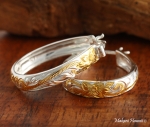Oval Scroll Earrings (L)