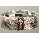 Hawaiian Jewelry Queen Cut Out Two Tone/PG Bangle 12mm