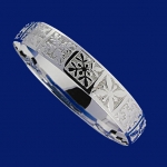 Hawaiian Jewelry Quilt One Tone Bangle 12mm