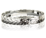 Hawaiian Jewelry Maile Cut Out One Tone Bangle 12mm