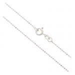 Dinmond Cut Rhodium Bead Chain 1.0mm
