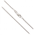 Rhodium Rope Chain 1.0mm