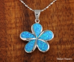28mm Opal Plumeria Pendant