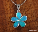 25mm Opal Plumeria Pendant