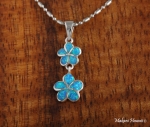10-12mm Opal Plumeria Pendant