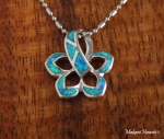 11 Opal Plumeria Pendant