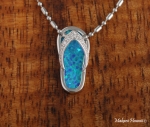 CZ Opal Slipper Pendant