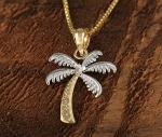 Two Tone YG/YG Palm Tree Pendant(S)