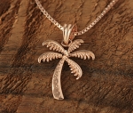 Pink Gold Palm Tree Pendant(S)