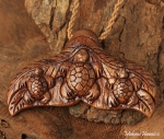 Koa Wood Whale Tail Necklace