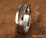 6mm Titanium Koa Wood Wedding Ring